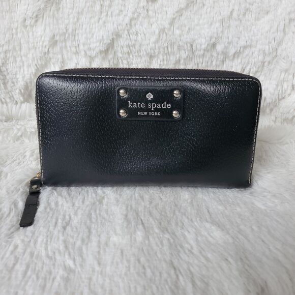 Kate Spade Wellesley Neda Black Zip Around Wallet - Picture 1 of 5